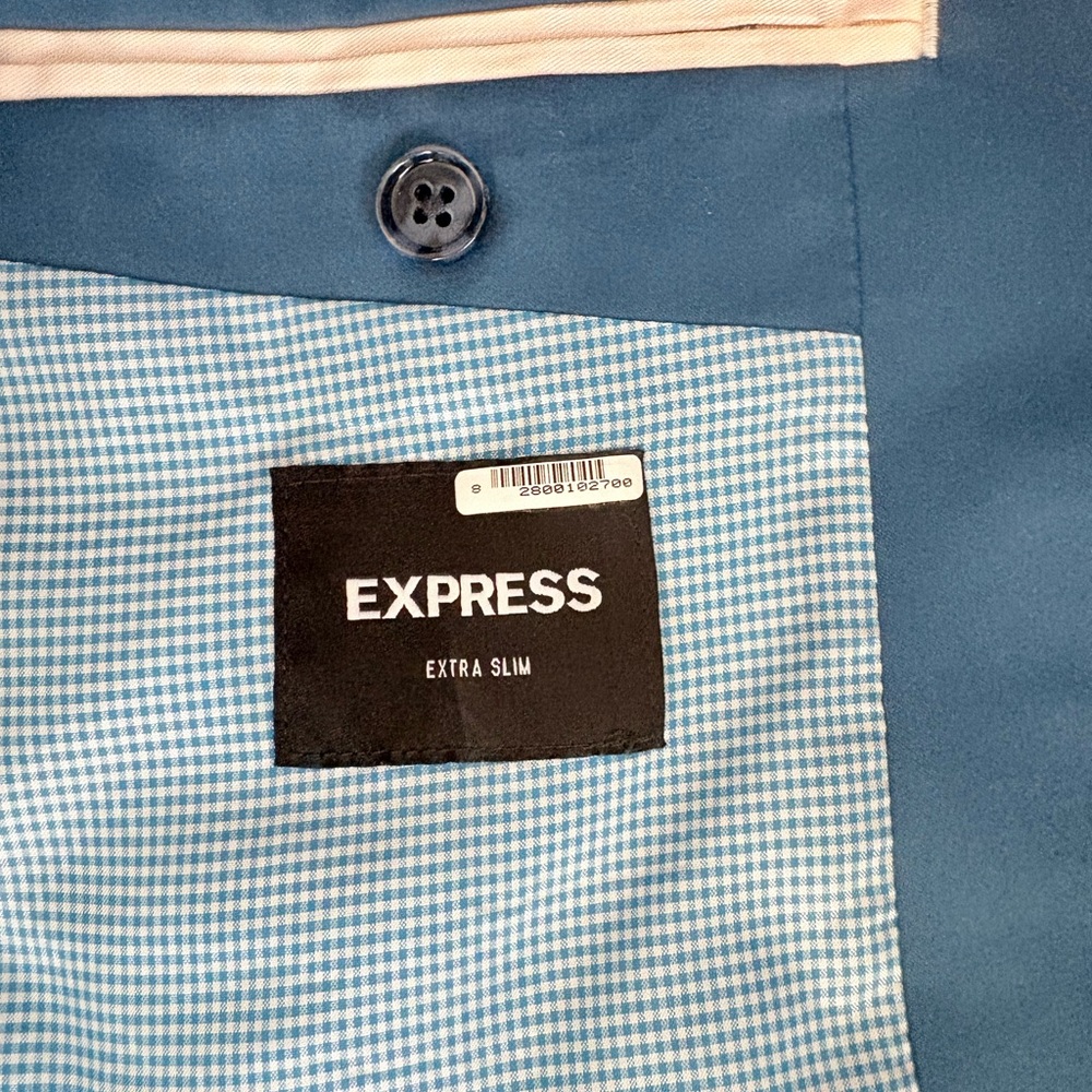 Express Men's Teal Dress Jacket and Pants - Picture 2 of 4